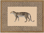 Vintage Leopard Wall Art Cheetah Safari Wall Decor Paintings, Wildlife Animal Poster Canvas Prints Aesthetic for Living Room Bedroom 12x16 inch Wood Framed