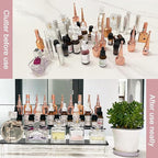 AZEAM 2 Packs 15 3/4 inch Acrylic Riser Display Stand Shelf Clear 3 Tier Display Shelves Compatible with Figures Cupcake Stand Food Dessert Holder