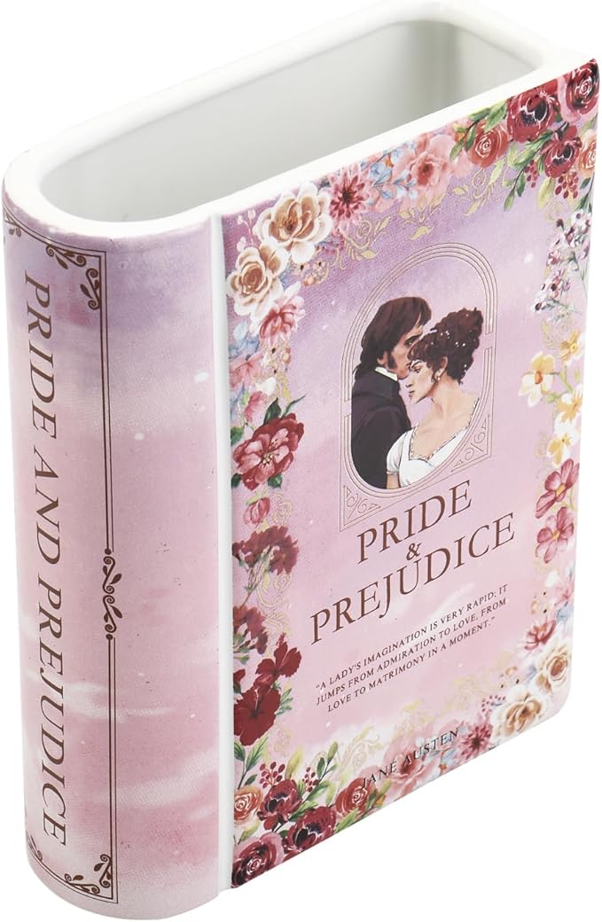Ceramic Book Vase, Book Vase for Flowers, Book Flower Vases, Ceramic Book Shaped Vase, Unique Ceramic Vases for Home, Office, Bedroom, Living Room, Dining Table