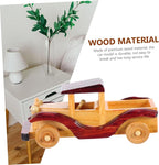 Homoyoyo Wooden Vintage Car Model Ornament Retro Wooden Car Decor for Home Desktop Unique Craftsmanship for Collectors
