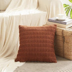 Fancy Homi 4 Packs Decorative Throw Pillow Covers for Living Room Couch Bed, Modern Farmhouse Boho Home Décor Accent Cushion Case, 26" x 26", Rust