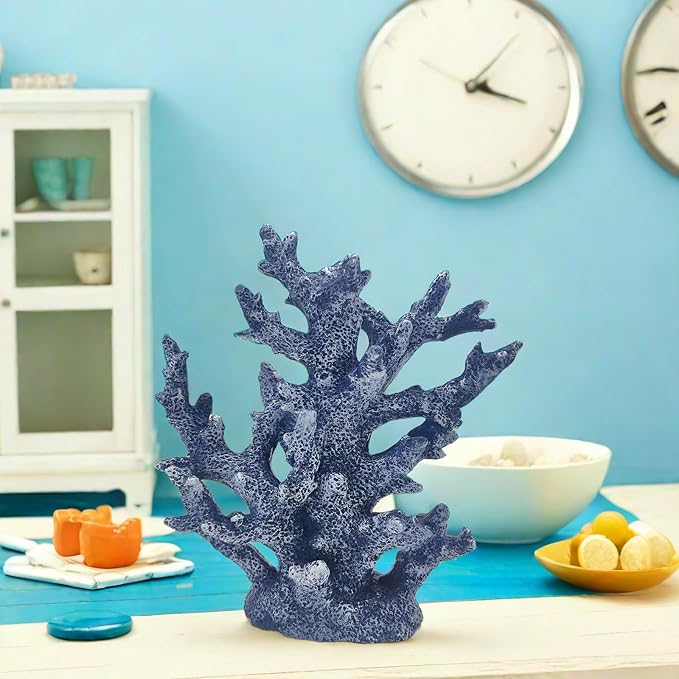 Etlemonde Beach Coastal Decor Coral Reef Home Decor Coral Statue Sculpture Home,Desk,Bathroom,Desktop Shelf Statue,Marine Themed Gifts