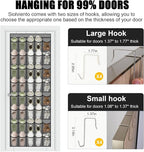 Over the Door Shoe Organizer - 40 Large Breathable Mesh Pockets, Space Saving Hanging Shoe Organizer with Metal Hooks, Hanging Shoe Rack for Men's and Women's Shoes (Grey-A)