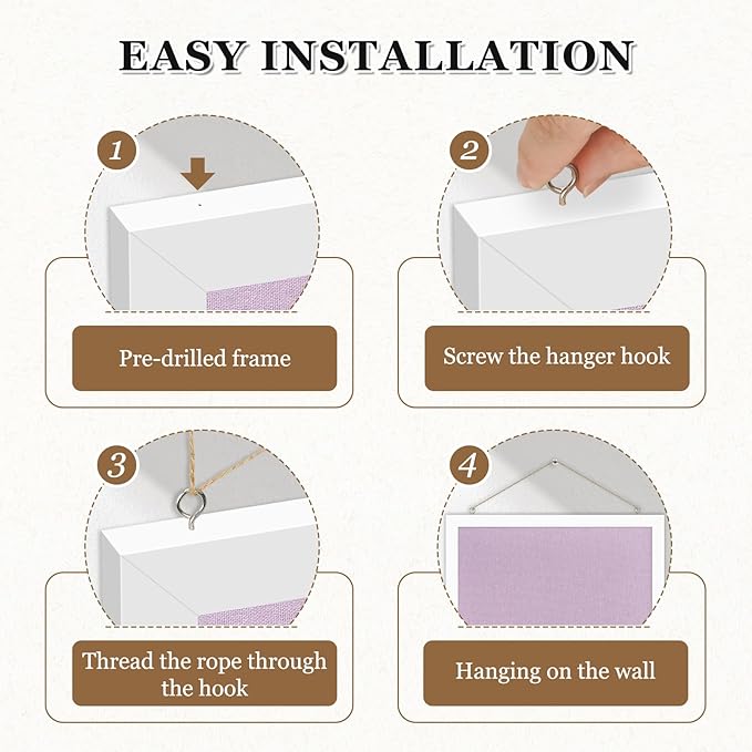 DOLLAR BOSS Bulletin Board with Linen Double-Sided 30" x 20" Linen Cork Boards for Walls Picture Display Vision Board for Office Home School Framed Picture Pin Board, 20 Pushpins 10 Clips, Purple