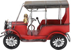 Antique Car Model, Vintage Retro Metal Car Toy, Iron Craft Desktop Ornament with Warm Finish, Decorative Collectible for Home Office Bar Display