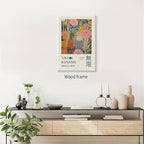 Abstract Yayoi Kusama Posters Japanese Wall Art Vintage Tokyo Aesthetic Prints Yayoi Kusama Inspired Japanese Gallery Wall Art for Stylish Room Bedroom Living Room Decor 12x16in Framed
