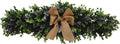 v-max 32"" Lamb's Ear Eucalyptus Swag with Burlap Ribbon, Green
