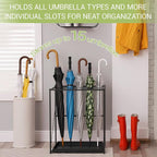 Colingmill Folding Umbrella Storage Stand Rack Holder Organizer Free Standing Umbrella Rack with Removable Drip Tray for Entryway Home Office Hotel Entry Hallway(L18.31 X W11.89 X H19.69 Inch)