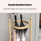 Commercial Metal Umbrella Stand Holder Indoor Large-Capacity Umbrella Stand Racks with Removable Drip Tray Entrance Umbrellas Organizer Freestanding Umbrella Basket for Home Office Entryway.(Gold)
