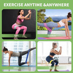 Non-Slip Fabric Resistance Bands for Working Out, Loop Exercise Bands for Booty Leg, Butt, Glute, Stretch Workout Bands for Women & Men, Hip Elastic Bands for Home Gym Fitness, Yoga, Pilates