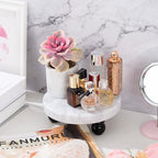 Decorative Marble Riser for Display - Cute Home, Bathroom, Kitchen Decor - Beautiful Pedestal Stand Uniquely Displays Your Decorations - Perfect Tray to Add Beauty