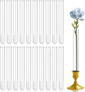 20 Pack 7.9" Glass Cylinder Bud Vase Fit from 22mm to 27mm Desighed Specially Adjustable Designed for Taper Candle Holder for Tablescapes, Wedding Decor