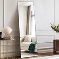 DUMOS 59"x16" Full Length Mirror, Full Body Mirror with Aluminum Alloy Thin Frame, Standing Mirrors with Leaning or Hanging, Suitable for Bedroom, Livingroom, Cloakroom, Black