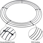 Pack of 2 12 Inch Wire Wreath Frame – Heavy-Duty Round Metal Wreath Form for DIY Crafts, Floral Arrangements, Christmas Wreaths, Holiday Decorations, and Wedding Home Décor Projects