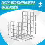AceOrbit Metal Magazine Rack Holder, 304 Stainless Steel Metal Vinyl Record Stand Holder Record Book Stand Multipurpose Storage Display for Album Lps Magazine File Organizer Living Room Bedroom Office