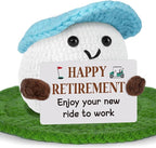 Retirement Gifts for Men Women, Funny Crochet Golf Ball Gifts for Retirement, Retirement Gift for Dad Grandpa Coworkers Husband-Meaningful Crochet Golf Ball Accessories