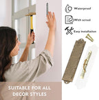 Mezuzah with Scroll for Door, Metal Mezuzah Cases with Double Sided Tape, Waterproof Cover with English and Hebrew Blessing Scripture for Jewish House Warming Gift, Hannukah Decor (3 Pcs)
