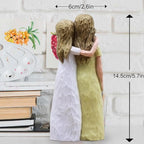 Mom Birthday Gifts from Daughter, Birthday Gifts for Mom from Daughter, Mother Daughter Gift, Mother of The Bride Gift, Sculpted Hand-Painted Figurine(Yellow)