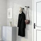 2 Pcs 8 Inch Industrial Pipe Clothes Rack DIY Wall Mounted, Heavy Duty Rustic Vintage Clothing Rod, Metal Garment Bar Multi-Purpose Hanging for Bedroom, Bathroom, Cabinet and Laundry Room