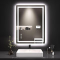 LOAAO 24X32 LED Bathroom Mirror with Lights, Anti-Fog, Dimmable, Backlit + Front Lit, Lighted Bathroom Vanity Mirror for Wall, Memory Function, Tempered Glass, Shatter-Proof, ETL Listed