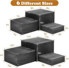 6 Pack Wooden Risers Display Stands Square Food Risers for Buffet Party Rustic Wood Cake & Cupcake Stands Nesting Box Wooden Crates for Display