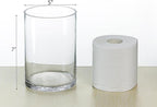 CYS EXCEL Glass Cylinder Vase (H:7" D:5") | Multiple Size Choices Glass Flower Vase Centerpieces | Hurricane Floating Candle Holder Vase