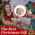 Christmas Reindeer Snowflake Ornaments for Trees Decorations, Wooden Countdown Hanging Pendant Charms Xmas Elk Decorative DIY Craft Hanging Ornaments for Christmas Decorations