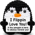 Belatelove Inspirational Positive Crochet Penguin - Funny Cute Little Reminders Cheer Support Mental Health Penguin Mother's Day Cute Birthday Graduation Gifts for Women Men Coworkers College Friends