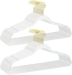 Clear Clothes Hangers 16", 20 Pack Plastic Coat Hanger for Adult Closet, Durable Ganchos de Ropa with Swivel Hook, Thin Space Saving Perchas de Plástico for Spaghetti Strap Dress Suit