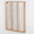 M&T Displays Wall Mount Natural Wood Magazine Brochure Rack Wooden Leaflet Literature Catalog Holder Easy Assembly Durable Clear PET G Pocket 15x(8.5x11) Inch for School Office Hospital Hotel Indoor
