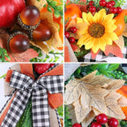 Ochine Fall Harvest Swag - Artificial Teardrop Decorative Wreath for Thanksgiving, Autumn, Halloween