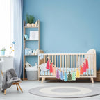 Colorful Tassel Garland Yarn Bunting Banner with Wood Bead for Kids Nursery Room Bedroom Wall Hanging Decor Birthday Party Baby Shower Wedding Decor