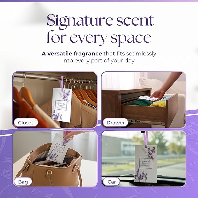 15 Pack Sachets for Drawers and Closets, Scented Sachets for Drawers, Closet Freshener Sachet for Drawers to Refresh Any Space, Sachet Bags, Scented Drawer Fresheners for Dresser, Lavender