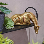 Braxio Living Room Decor Statues Indoor - Resin Abstract Golden Giraffe Sculptures Home Decor for Desktop Shelf Table Desk Bedroom Office Farmhouse Decoration Gifts 8.25 * 5.5 * 3.5 Inch