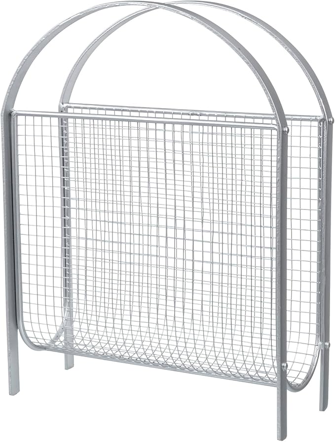 MyGift Magazine Rack, Floor Freestanding Magazine Holder for Bathroom Bedroom Office, Books Newspapers File Mail Organizer, Mid Century Modern Decor Wire Storage for Tablets and Documents