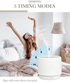 Essential Oil Diffuser, 280ml Ceramic Aromatherapy Diffuser with Ultrasonic Cool Mist Humidifier, Timer, Auto Shut-Off, Large Room Aroma Diffuser for Home, Bedroom, Office, Yoga