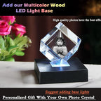 3D Crystal Photo Personalized,Customized Birthday Gifts for Women,Wife Baby, Girlfriend,Him,Custom Anniversary,Memorial Gifts