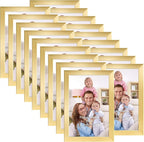 Giftgarden 4x6 Picture Frame Set of 18, Lightweight 4 by 6 Frames Bulk for Gallery Wall Photo Hanging and Tabletop Display, Gold