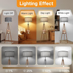 OUTON Grey Large Drum Lamp Shades for Floor Lamps, 16" Top x 16" Bottom x 9" High, Easy to Assemble, Replacement Linen Lampshades for Table Lamps & Bedside Lamps (1.65" Spider)