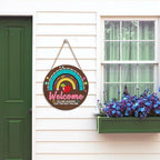 Classroom Teacher Door Sign Classroom Signs 12x12in Welcome Classroom Door Sign Teacher Wreath for Classroom Rainbow Hanging Plaque You are Amazing Welcome Poster for School Classroom Bulletin Board