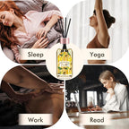 Reed Diffuser Set of 3 Pack, Linen Vanilla Citrus Scented Oil Diffuser with 15 Sticks, Reed Diffusers for Home, Bathroom Air Freshener, 1.7 Fl.oz Each, Total 5.1 Oz