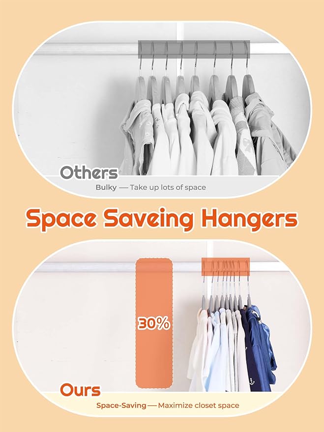 HOUSE DAY 14 Inch Kids Velvet Hangers 50 Pack, Durable Big Kid Hangers for Youth, Teen, Non Slip Kids Felt Hanger, Cute Childrens Hanger for Closet, Grey