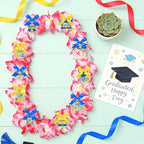 Leis for Graduation 2026, Artificial Flower Wreath with Cards Graduation Lays Gifts, Congrats Grad for High School