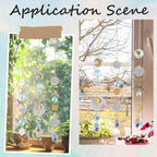 SUNNYCLUE 1 Box DIY 8 Sets Suncatcher DIY Kits Rainbow Maker Suncatcher Hanging Gold Moon Summer Capiz Shell Colorful Glass Crystal Rainbow Maker Sun Catchers for Window Indoor Outdoor Door Decors