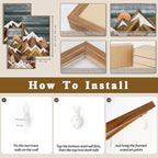BINCUE Rustic Mountain Canvas Wall Pictures Framed Mountain Wall Art Nature Landscape Artwork Boho Mountain Wall Decor Farmhouse Paintings Rustic Landscape Art Prints for Office Living Room Bedroom 16x24 Inches Set of 3