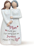 Mom Gift, Mom and Daughter Figurine, Gifts for Moms from Daughter for Mother Day, Anniversary, Birthday, Christmas, Sculpted Hand-Painted Statue