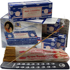 Nag Champa Incense Sticks 250g x 4 and Incense Stick Holder Bundle Insence Insense Satya Incense