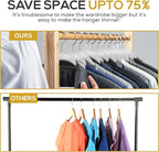 Premium Velvet Hangers 50 Pack Ultra Thin Non Slip Adult Felt Space Saving Suit Hanger for Closet Heavy Duty Coat Pants Jackets Dress Hangers 360° Swivel Hook Hold Upto 10 lbs Silver Birch