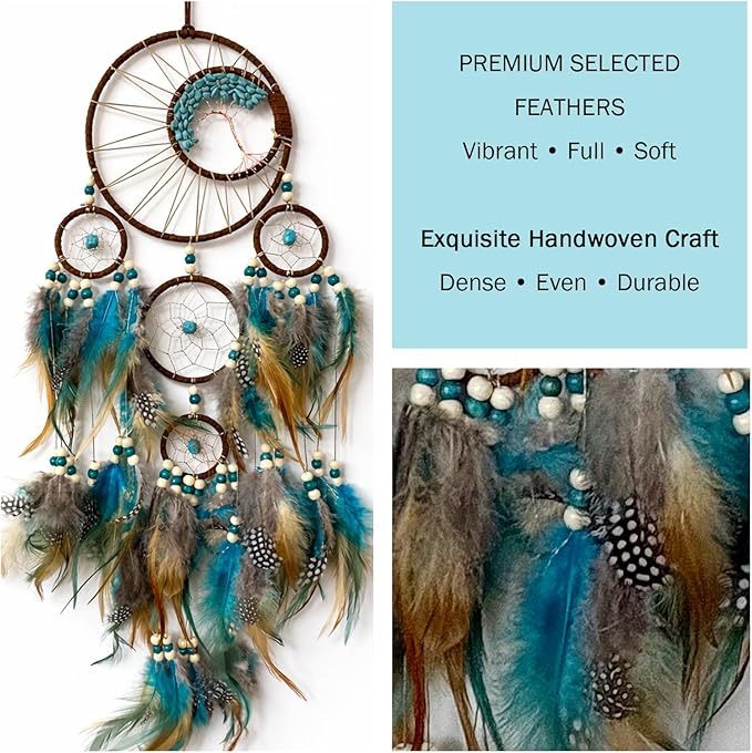 Large Dream Catchers Boho Handmade Woven Ornament Dreamcatcher Wall Hanging for Bedroom Living Room Apartment Wedding Party Decor, Festival Blessing Gift (Tree of Life)