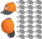 24 Pack Adhesive Hat Hooks for Wall, Strong Hat Rack for Baseball Caps, Minimalist Hat Organizer Display for Home Decor, Hat Hold Hanger for Wall, Door, Closet, No Drilling - USA Patented (Grey)